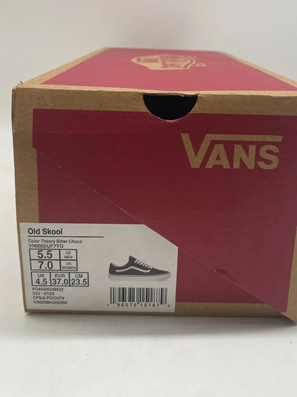 VANS OLD SKOOL THEORY BITTER CHOCO US WOMEN SIZE 7.0